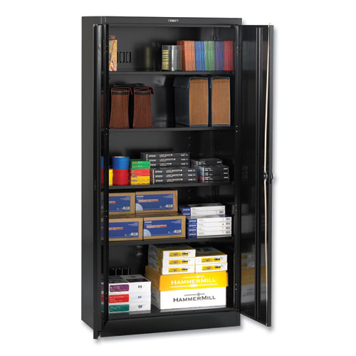 Deluxe Recessed Handle Storage 36w x 18d x 78h, Black