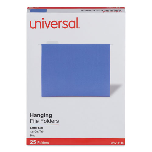 Deluxe Bright Color Hanging File Folders, Letter Size, 1/5Cut Tabs