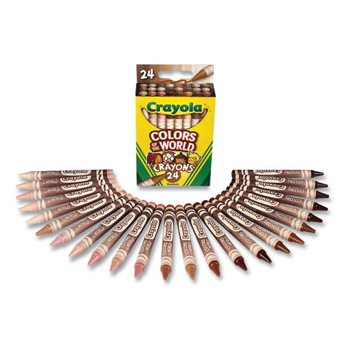 Colors of the World Crayons, Assorted, 24/Pack