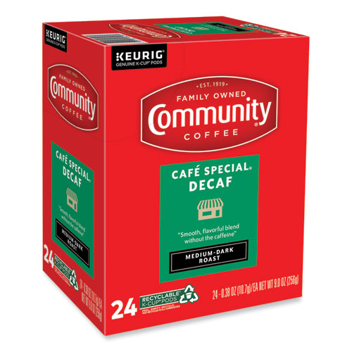 Cafe Special Decaf K Cup, 24/ Box Caffeinated Community Coffee®