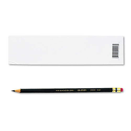 Prismacolor® ColErase Pencil w/Eraser, Green Lead/Barrel, Dozen