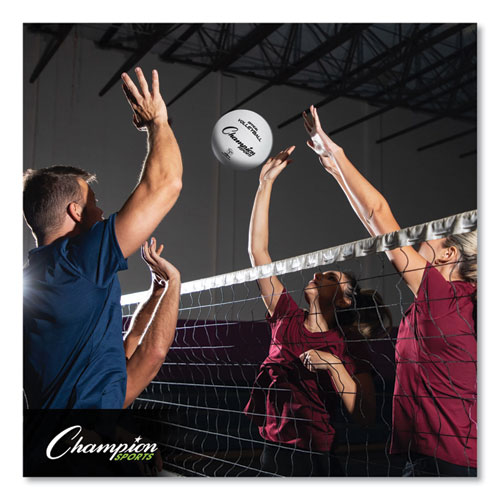 Rubber Volleyball, Official Size, White Balls Champion Sports