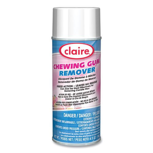 Claire® Chewing Gum Remover, Cherry Scent, 6.5 oz Aerosol Spray, Dozen