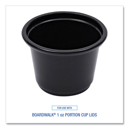Souffle/Portion Cups, 1 oz, Polypropylene, Black, 20 Cups/Sleeve, 125 Sleeves/Carton ONE