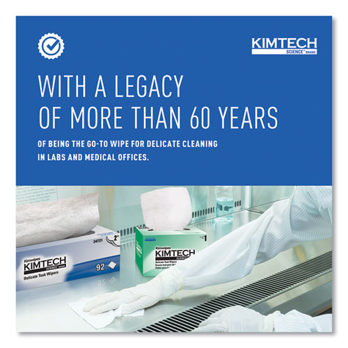 Kimwipes Delicate Task Wipers, 2 Ply, 14.7 x 16.6, Unscented, White