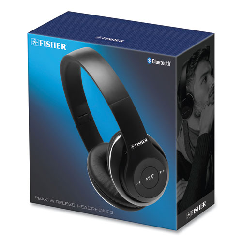 FISHER® Peak Wireless Headphones, Black | District Safety Products, Inc.