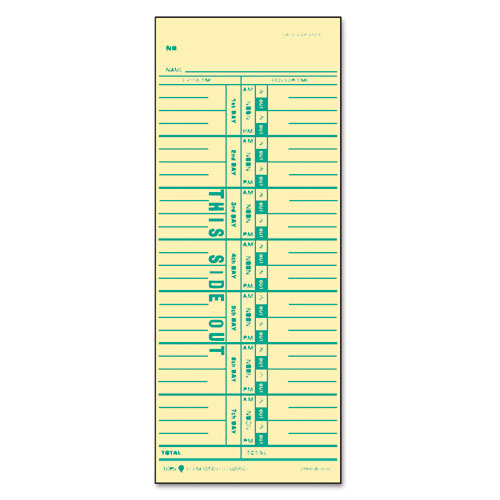 TOPS 1256 Acroprint, Cincinnati, Lathem, Simplex, Stromberg Time Card 3
