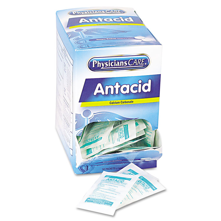 Antacid Calcium Carbonate Medication, TwoPack, 50 Packs/Box ELEVATE