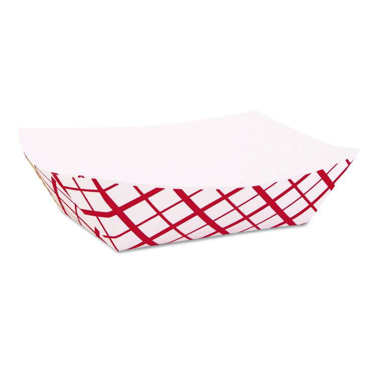 Paper Food Baskets, 1lb, Red/white, 1000/carton ELEVATE Marketplace