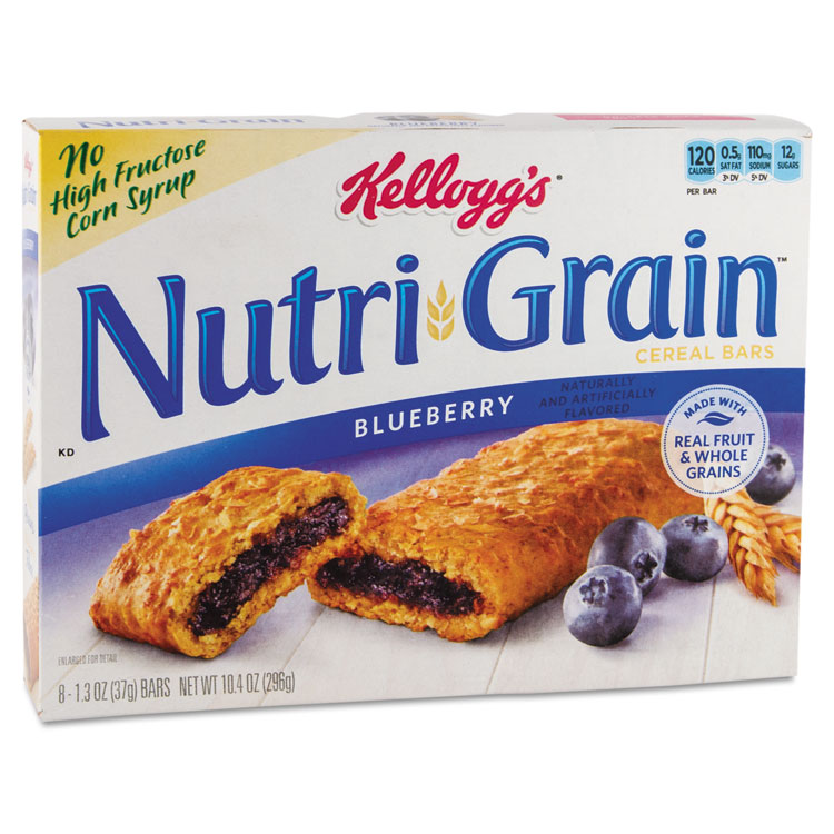 NutriGrain Cereal Bars, Raspberry, Indv Wrapped 1.3oz Bar, 16/Box