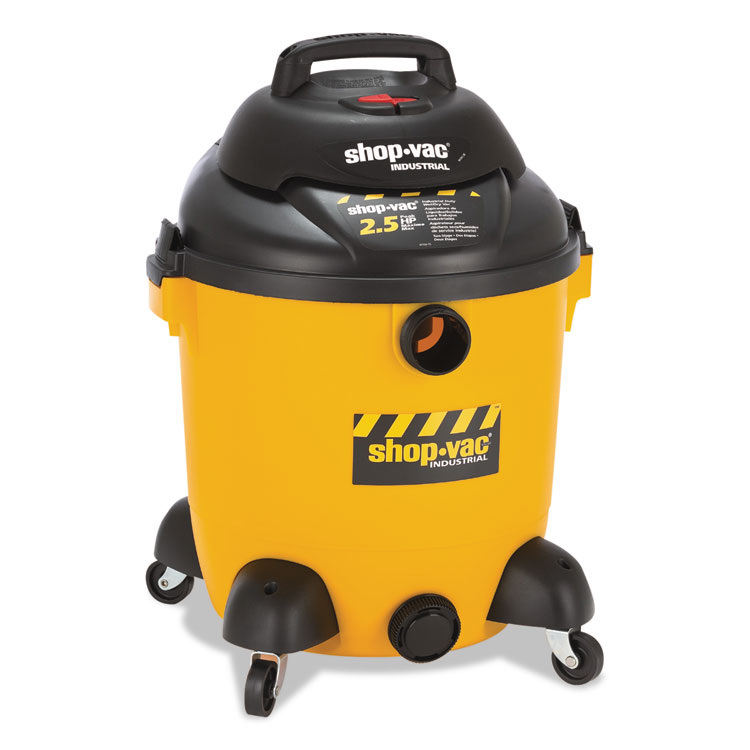 Shop-Vac Industrial Wet/Dry Vacuum, 12gal, 2.5hp, Yellow/Black - wet