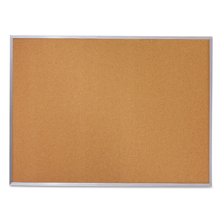 Cork Bulletin Board, 36 x 24, Silver Aluminum Frame ELEVATE Marketplace