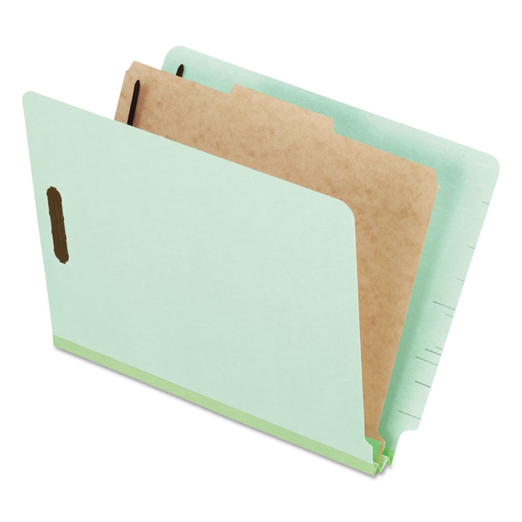 Pressboard End Tab Classification Folders, Letter, 1 Divider/4Section