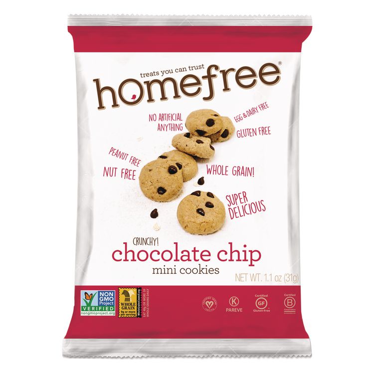 Gluten Free Chocolate Chip Mini Cookies, 1.1 Oz Pack, 30/carton ELEVATE Marketplace