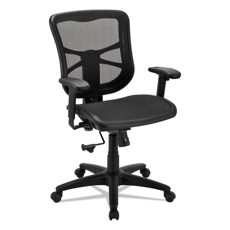 Alera Elusion Series Air Mesh MidBack Swivel/tilt Chair, Black