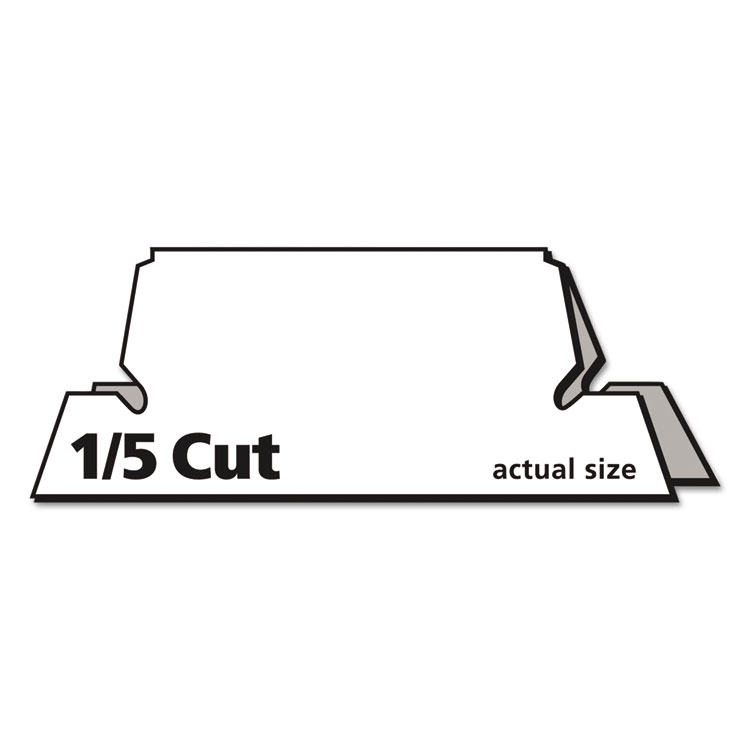 Ave5567 | Avery® 5567 Laser Printable Hanging File Tabs, 1/5-Cut Tabs, White, 2.06" Wide, 90/Pack | Hill & Markes