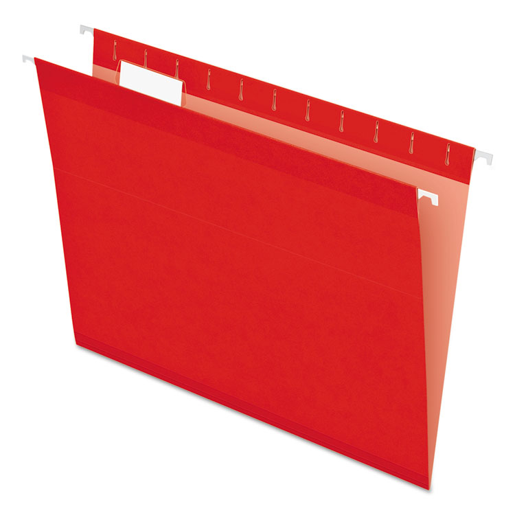 Reinforced Hanging Folders, 1/5 Tab, Letter, Red, 25/Box ELEVATE Marketplace