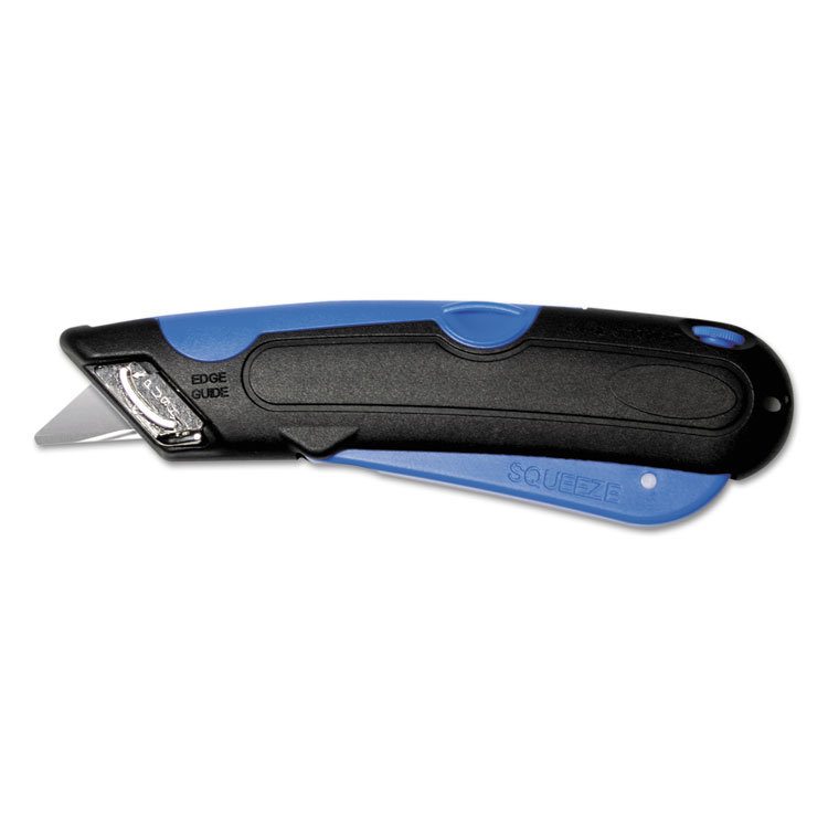 Box Cutter Knife w/Shielded Blade, Black/Blue ELEVATE Marketplace