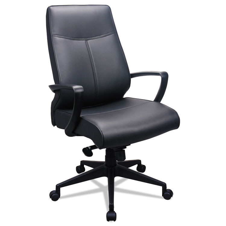 300 Leather HighBack Chair, Black Leather Seat/back ELEVATE Marketplace