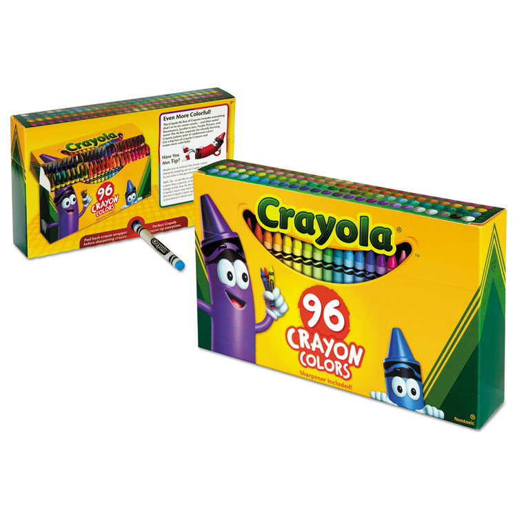 CYO520096 Crayola® 520096 Classic Color Crayons in FlipTop Pack with Sharpener, 96 Colors
