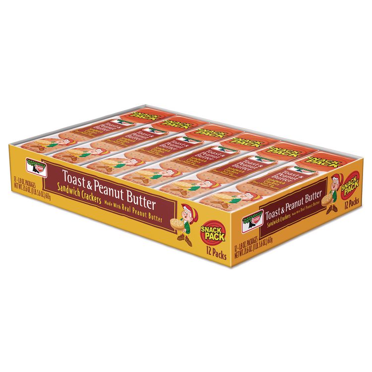KEB21167 Keebler® 21167 Sandwich Crackers, Toast and Peanut Butter, 8