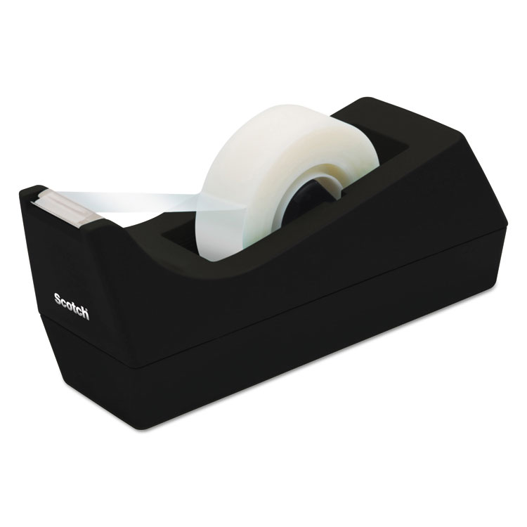 MMMC38BK Scotch® C38BK Desktop Tape Dispenser, 1" Core, Weighted Non