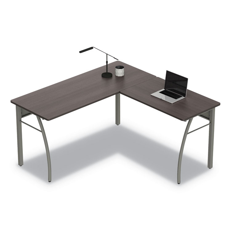 Linea Italia Trento L Shaped Desk LITTR737MOC Linea Italia&reg; TR737MOC Trento Line LShaped Desk, 59.13