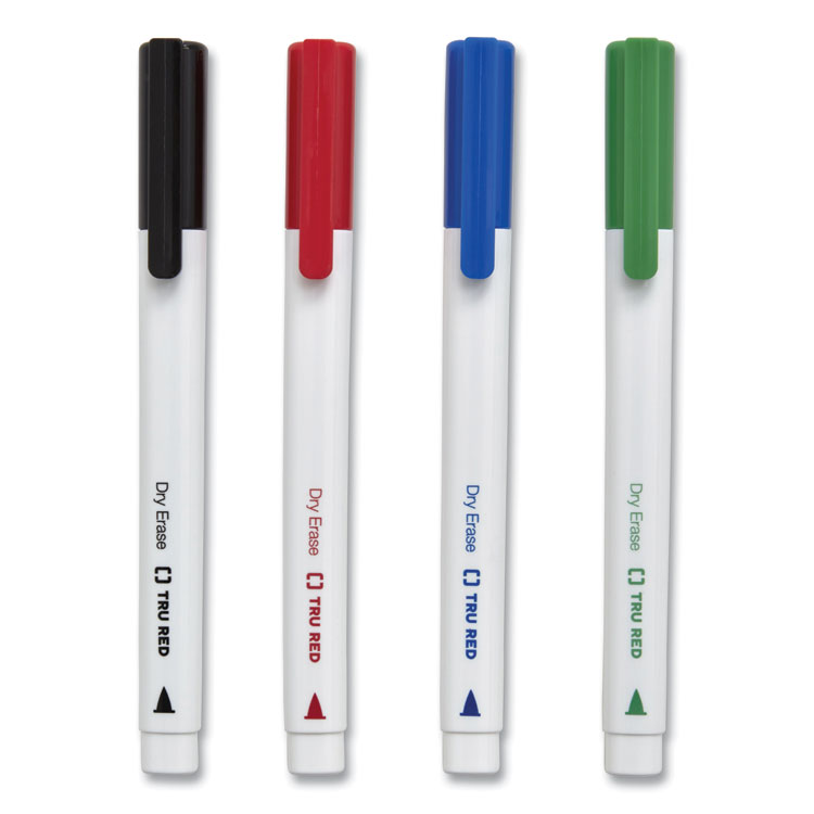 TUD24376597 TRU RED™ 24376597 Dry Erase Marker, PenStyle, Fine