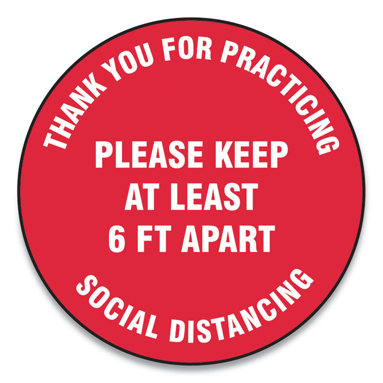 GN1MFS422ESP Accuform® MFS422ESP SlipGard Floor Signs, 12" Circle
