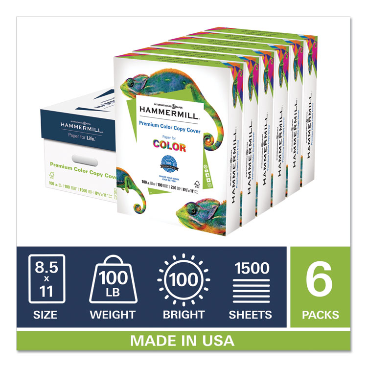 HAM120024 Hammermill® 120024 Premium Color Copy Cover, 100 Bright