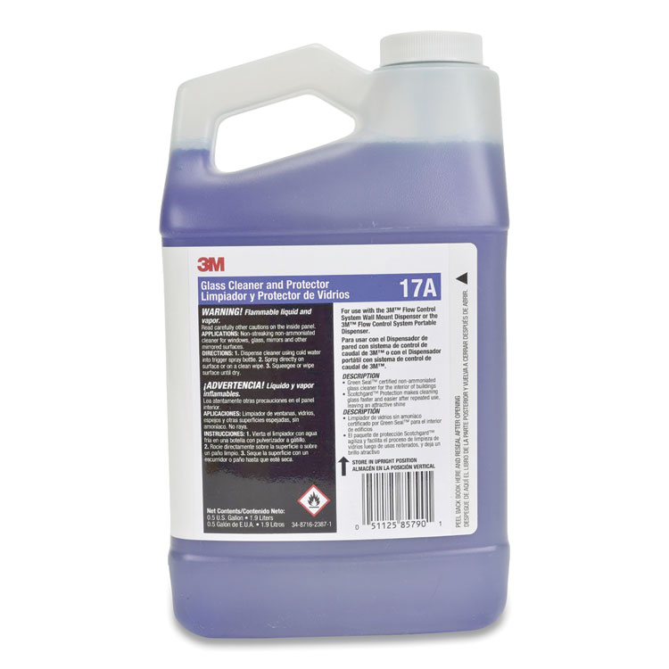 MMM17A 3M™ 17A Glass Cleaner and Protector Concentrate, 2 L Bottle, 4