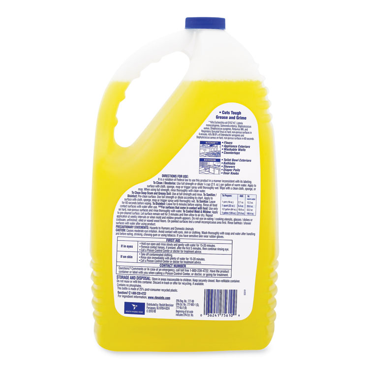 RAC77617 LYSOL® Brand 77617 Clean and Fresh MultiSurface Cleaner, Sparkling Lemon and