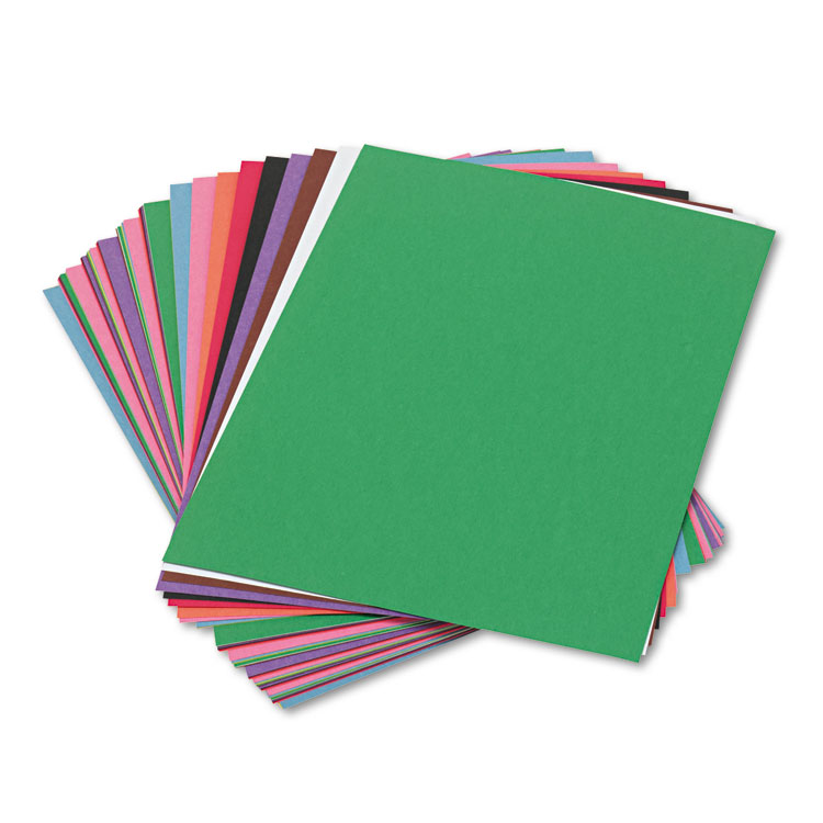 Construction Paper, 58 lbs., 9 x 12, Assorted, 50 Sheets/Pack ELEVATE