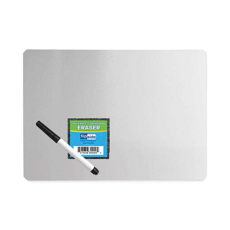 FLP21003 Flipside 21003 Dry Erase Board Set, 12 x 9, White, Black