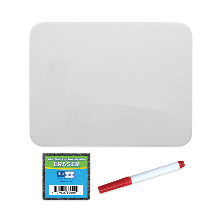 FLP31003 Flipside 31003 Dry Erase Board Set, 12 x 9, White, Assorted Color Markers, 12/Pack