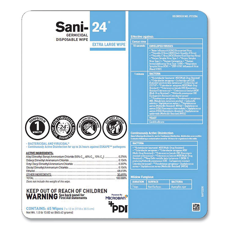 PDIP23284 Sani Professional® P23284 Sani24 Germicidal Disposable