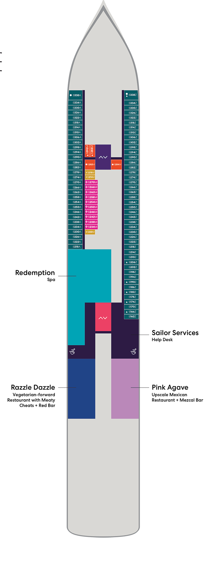 Resilient Lady Deck Plans Cruise