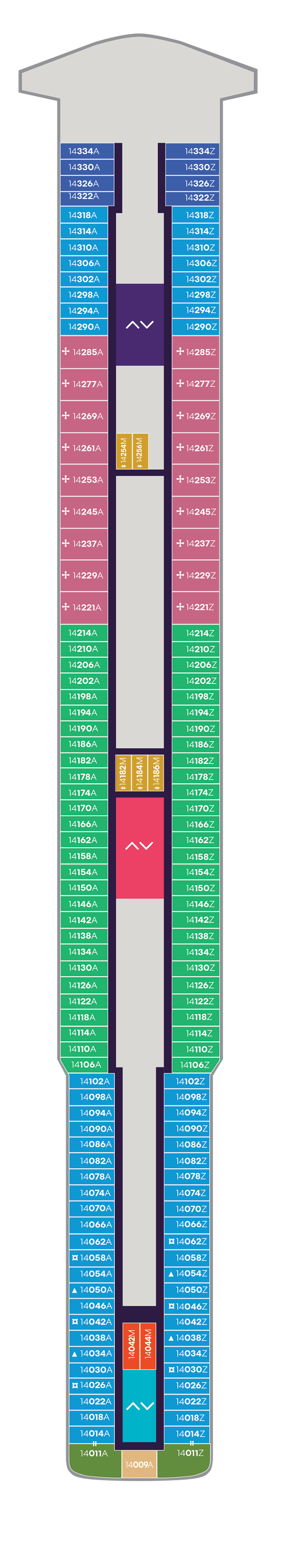 Resilient Lady Deck Plans Cruise