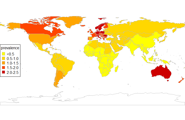 psoriasis worldwide prevalence Telegraph