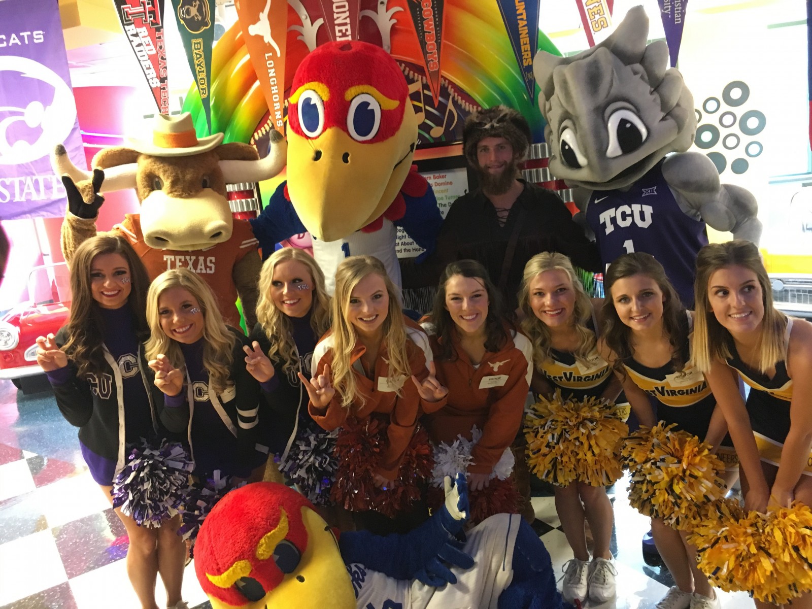 KSHB 41 Big 12 mascots, cheerleaders take a timeout to visit Children