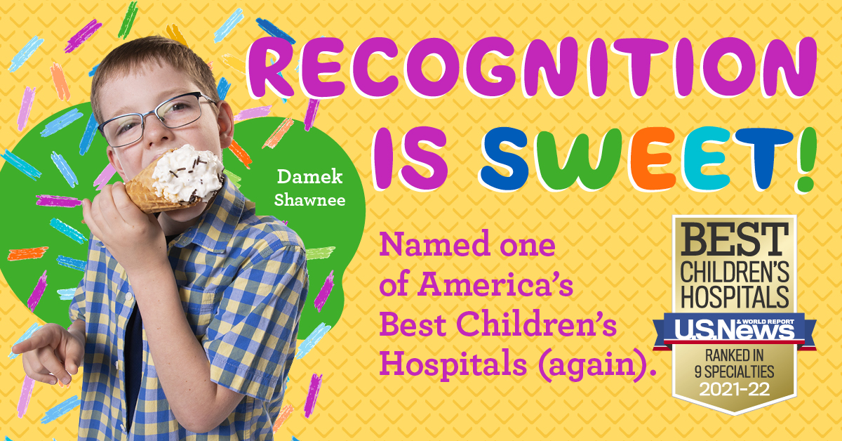 Children's Mercy Recognized as a Top Pediatric Hospital by U.S. News