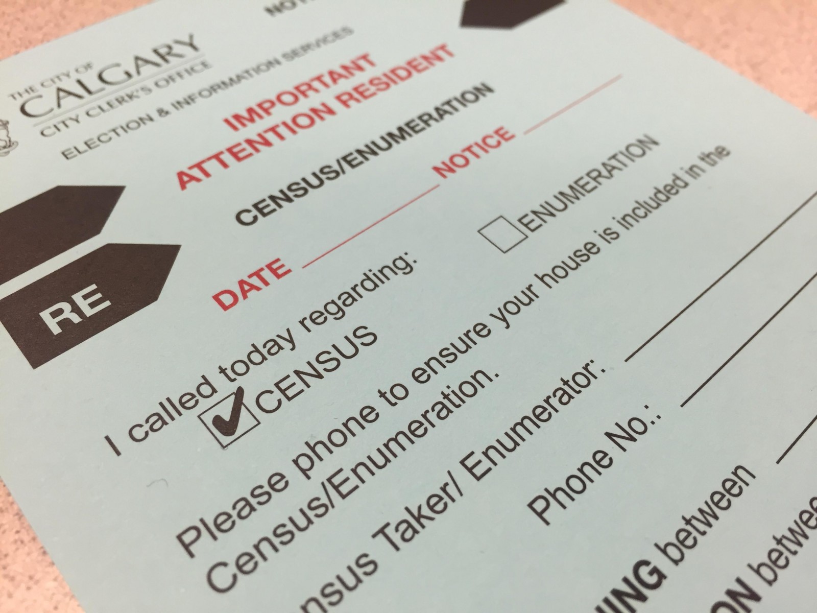 2016 Civic Census Takers required