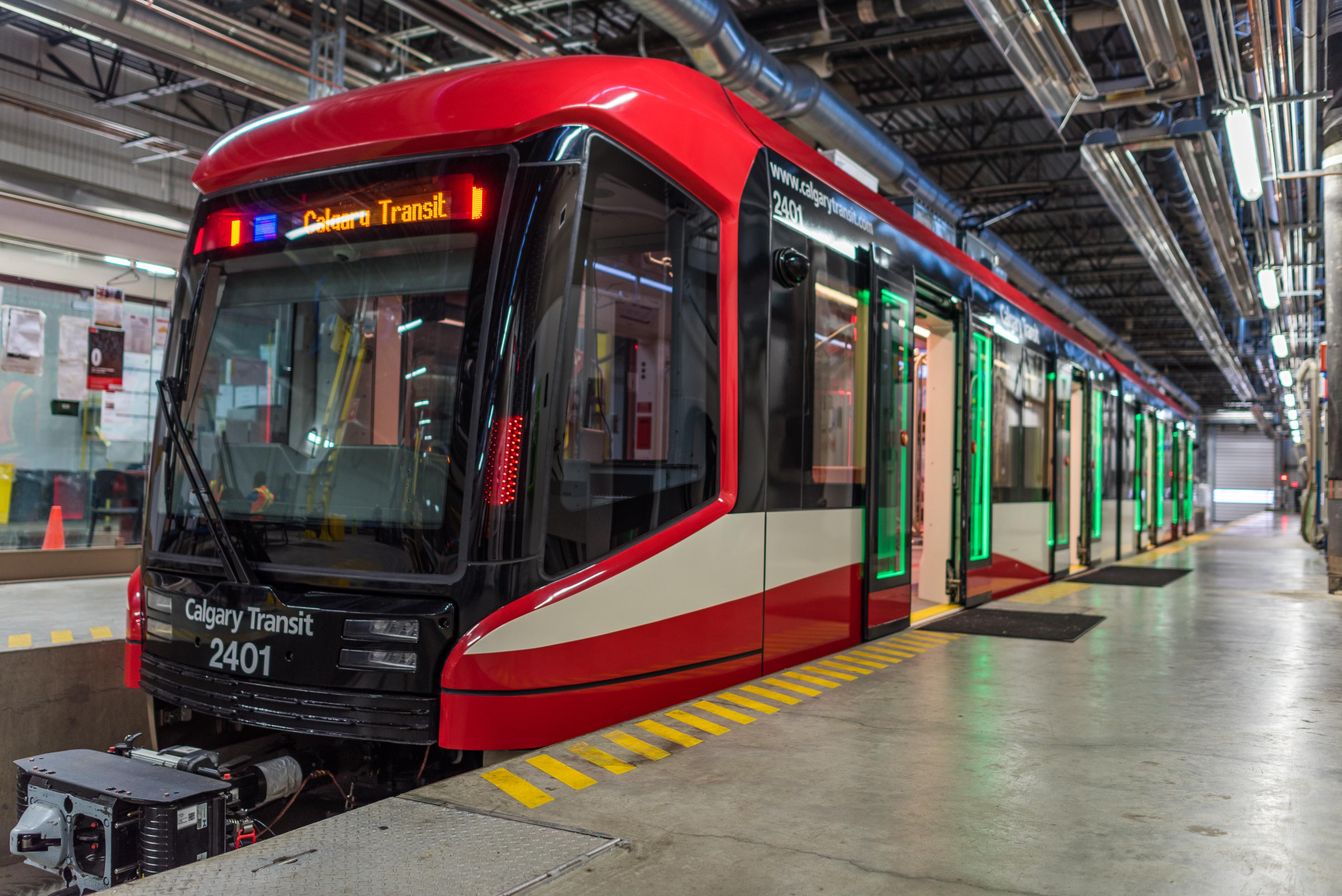 Calgary Transit first “Mask” CTrain car