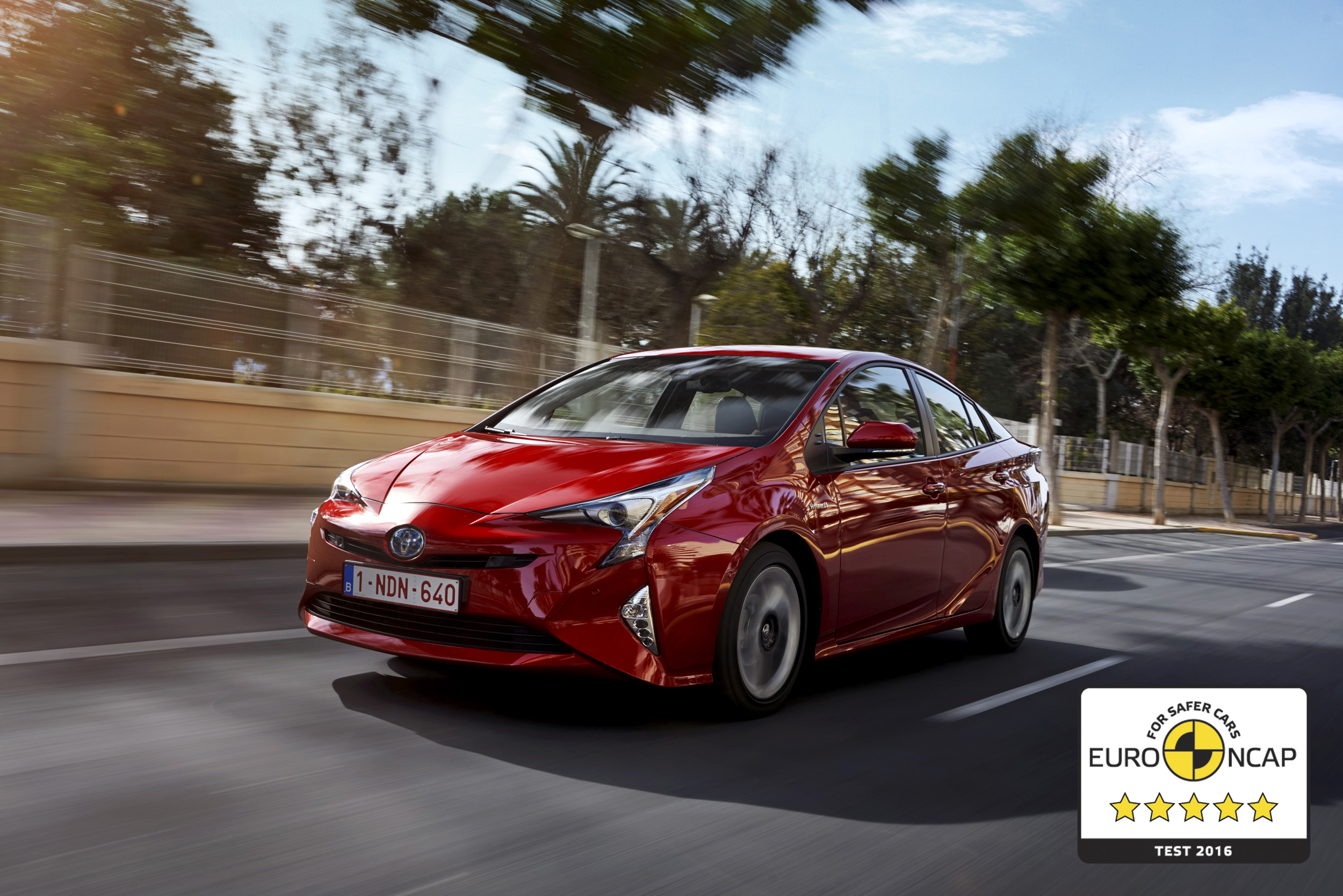 New Toyota Prius awarded top fivestar rating in Euro NCAP safety testing