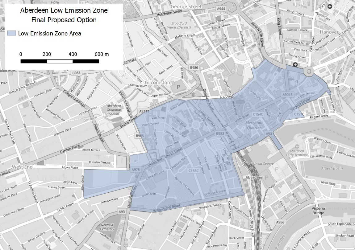 Boundary for proposed low emission zone in city centre agreed at committee