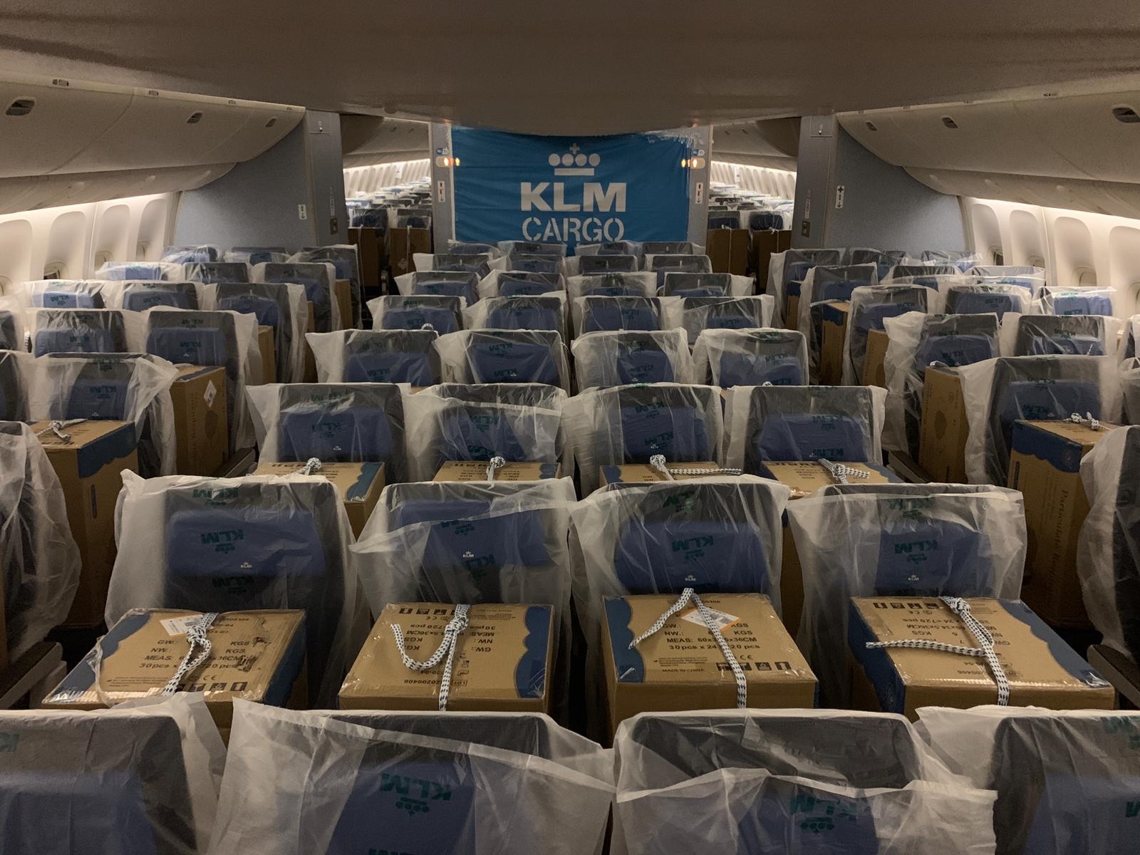 KLM introduces CargoinCabin carrying cargo on passenger seats