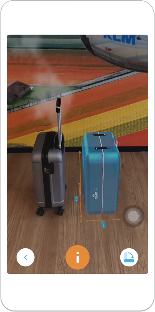 KLM launches Augmented Reality for hand baggage check