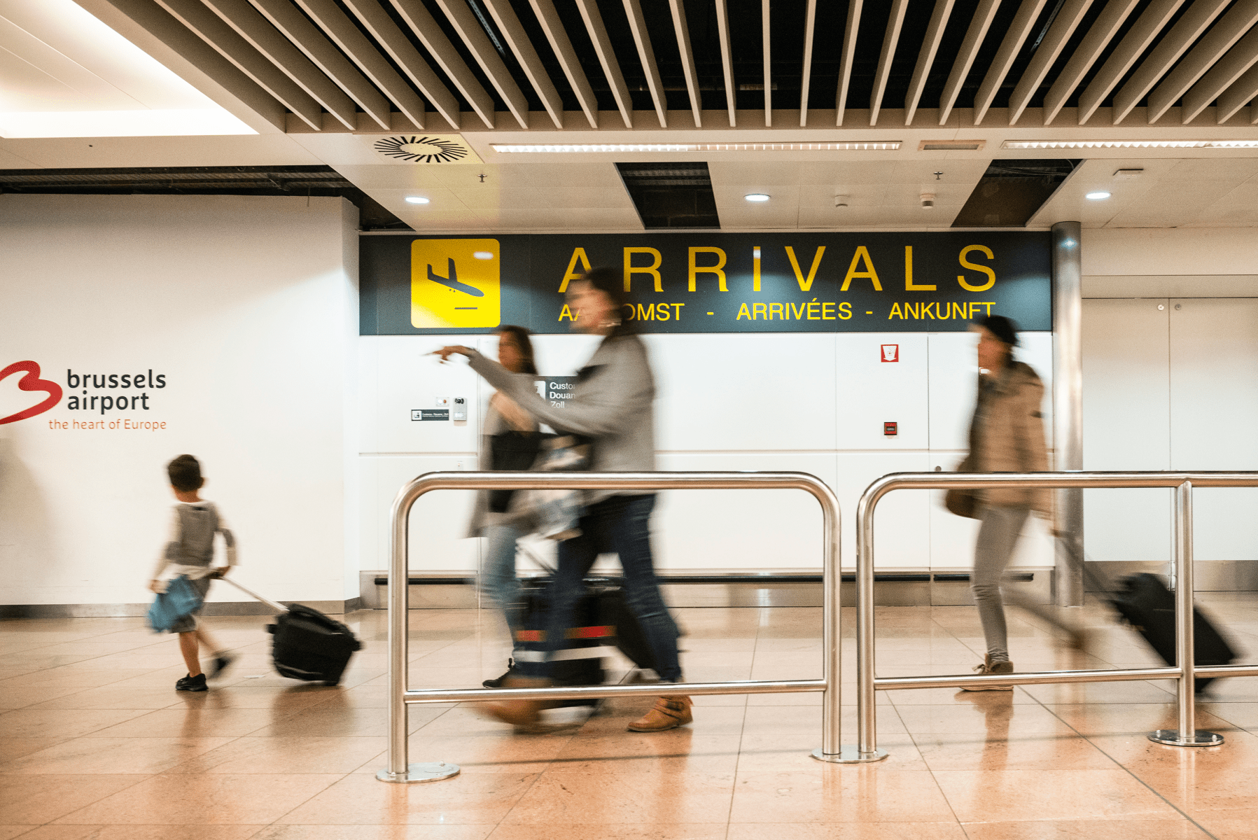 Entrance at arrival level of Brussels Airport reopened for
