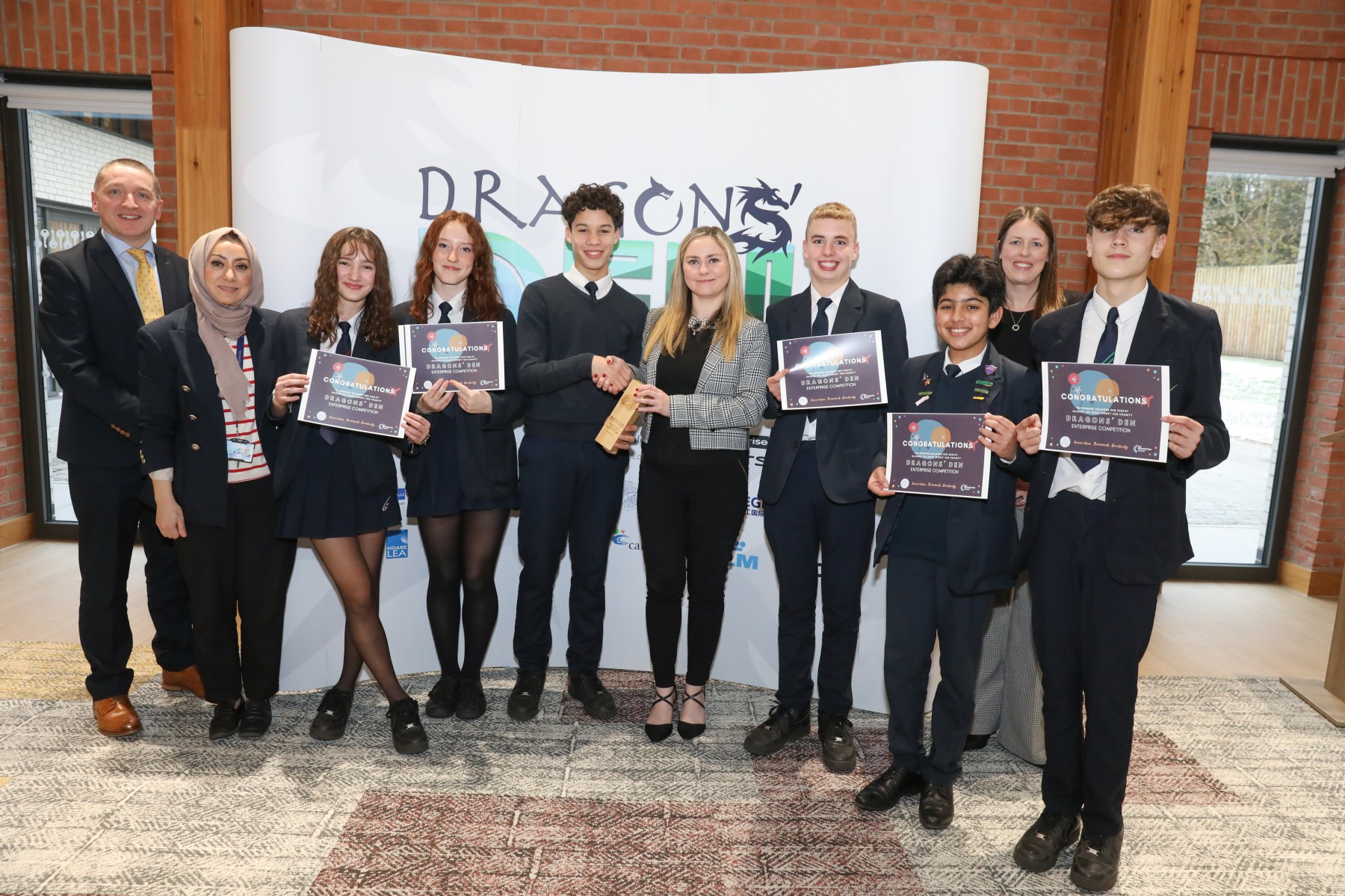 Priestnall High School wins Manchester Airport’s Dragons’ Den competition