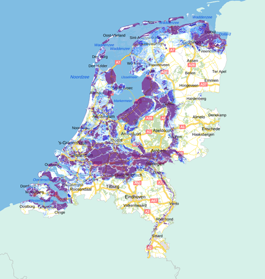 Risico Overstroming Kaart Nederland Overstromingsrisico’s in Nederland op kaart